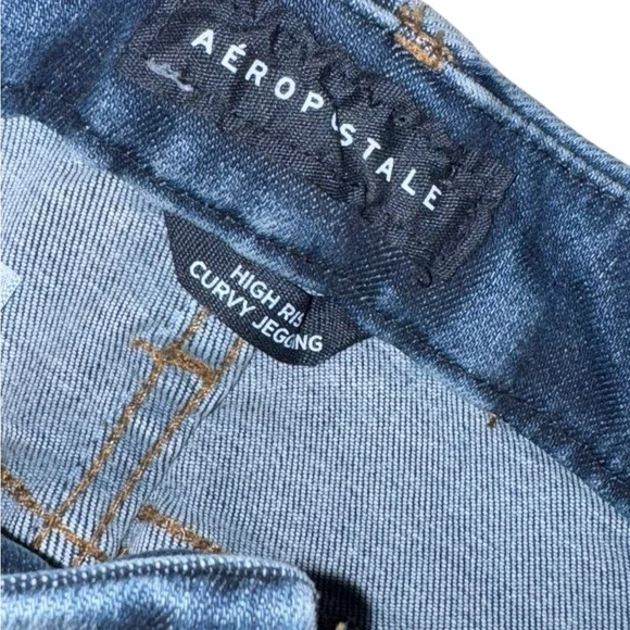 Aeropostale Blue Skinny Distressed Jeans - Picture 2 of 4